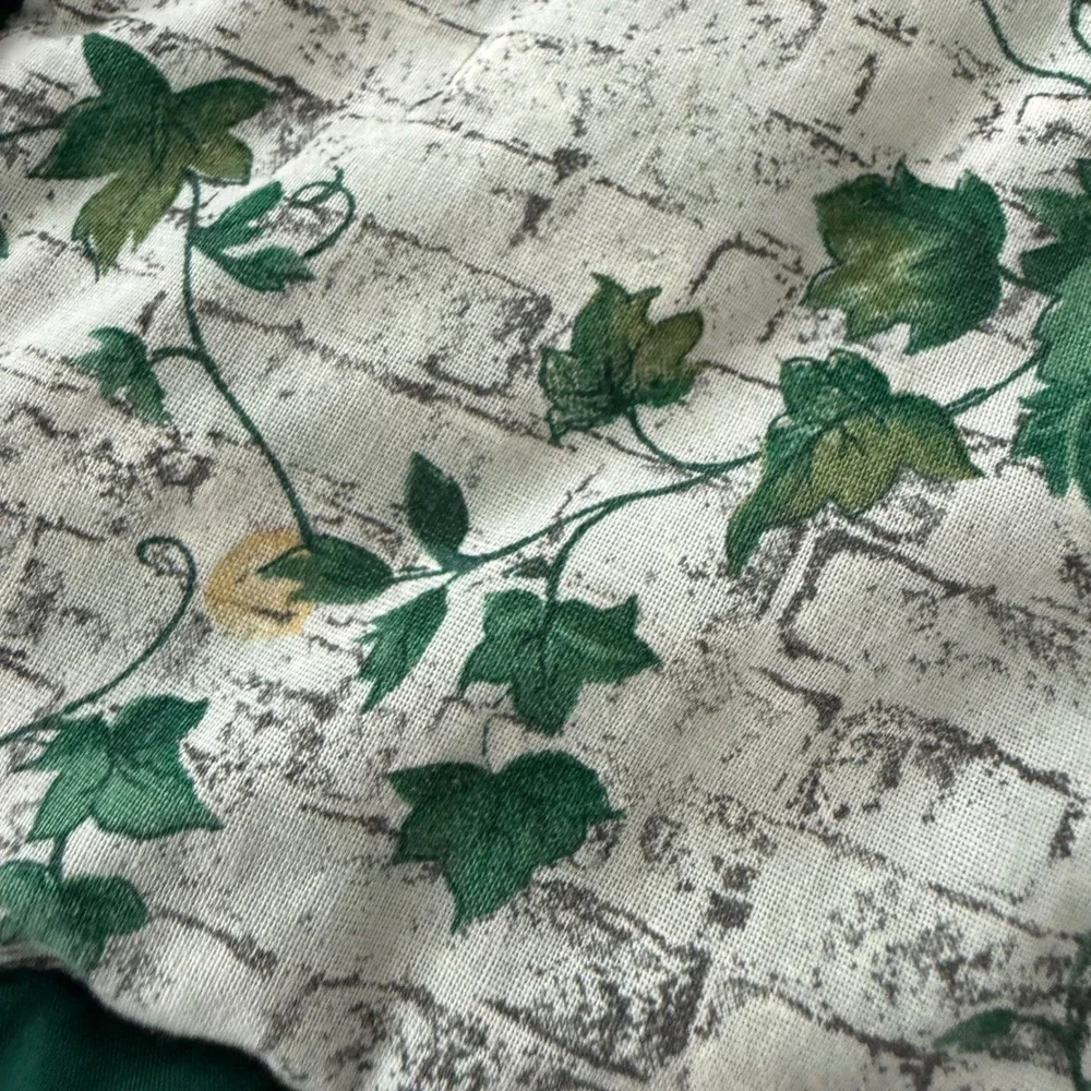 Vintage 80s Green Patchwork Quilt Throw‎ 55x66 Cottage Farmhouse